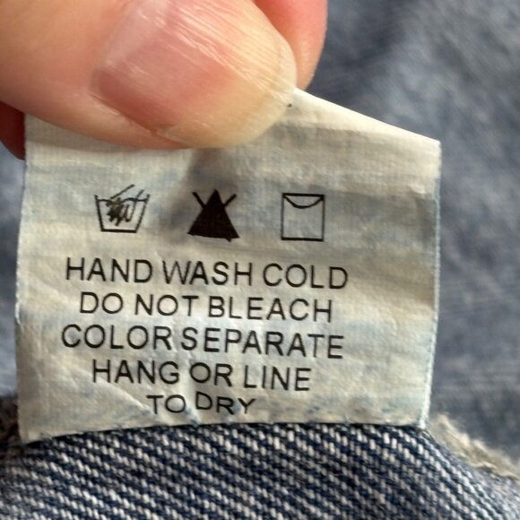 VTG Veveret Shirt Shaket Womens S Blue Demin Frayed Edges‎ Silver Studded Y2K - Picture 7 of 16